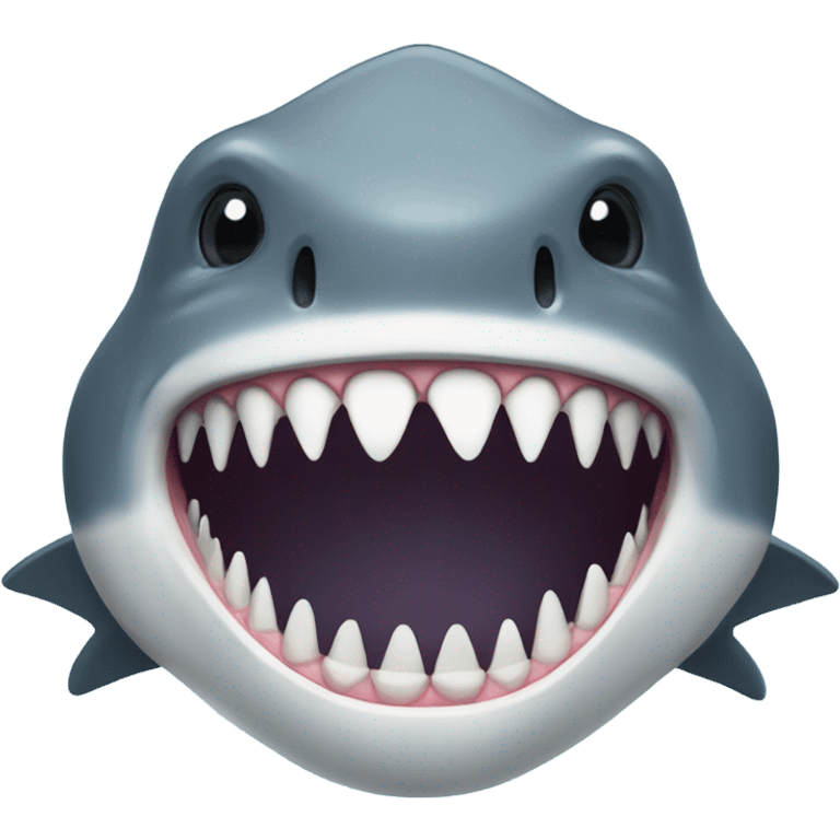 Shark with human teeth emoji