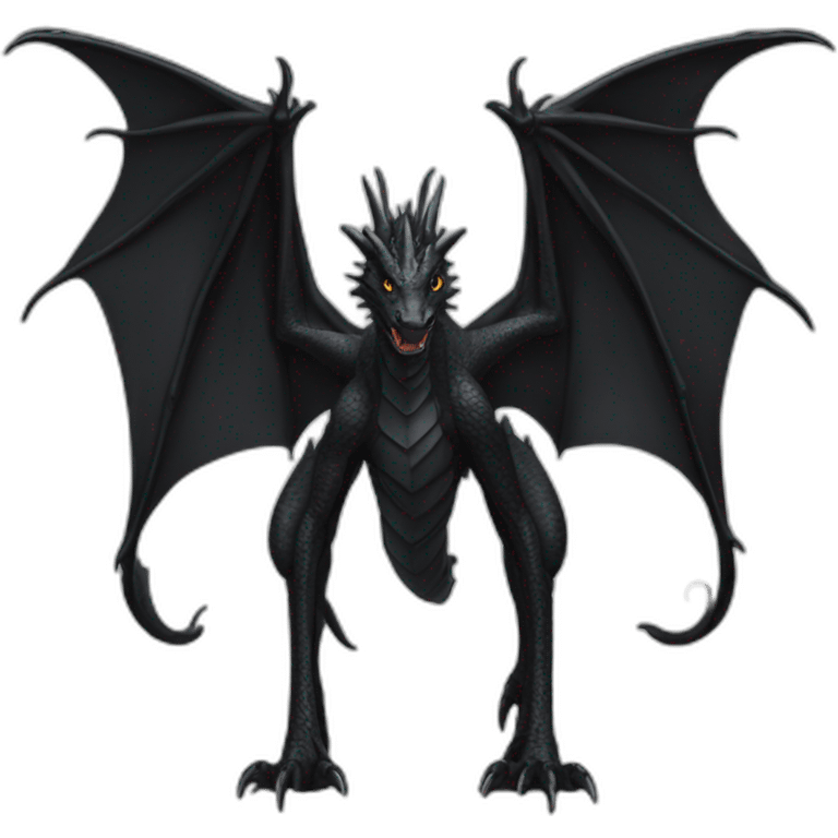 4 legs-black-dragon emoji