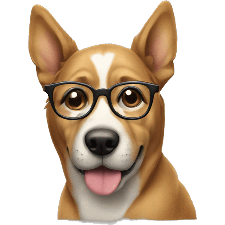 dog with glasses emoji