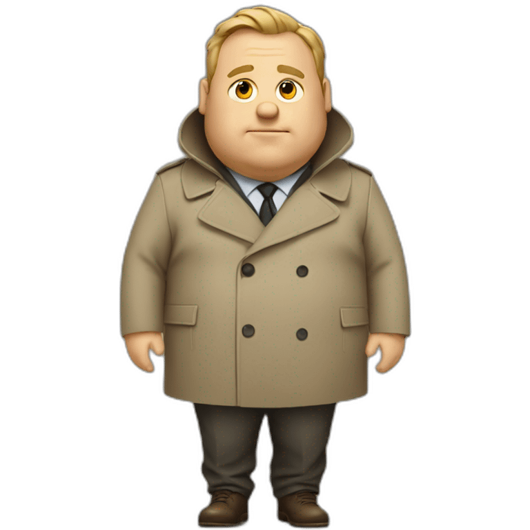 fat man in trench coat emoji