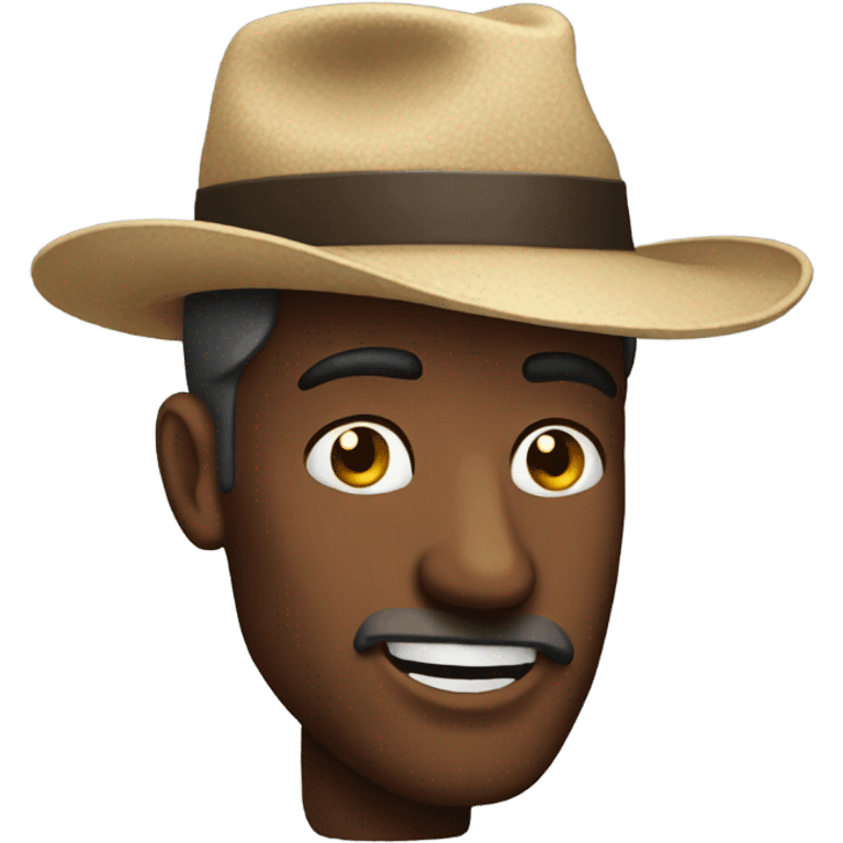 man with a itch hat emoji