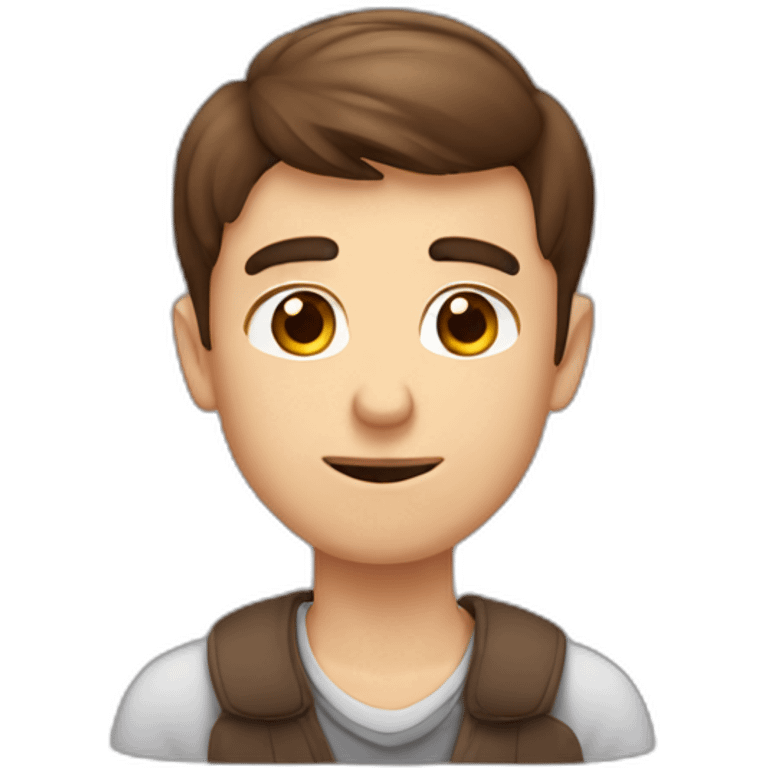 A brown hair guy with ADHD and gpa emoji