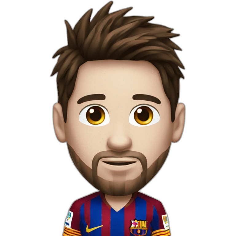 Messi with ballon d'or emoji