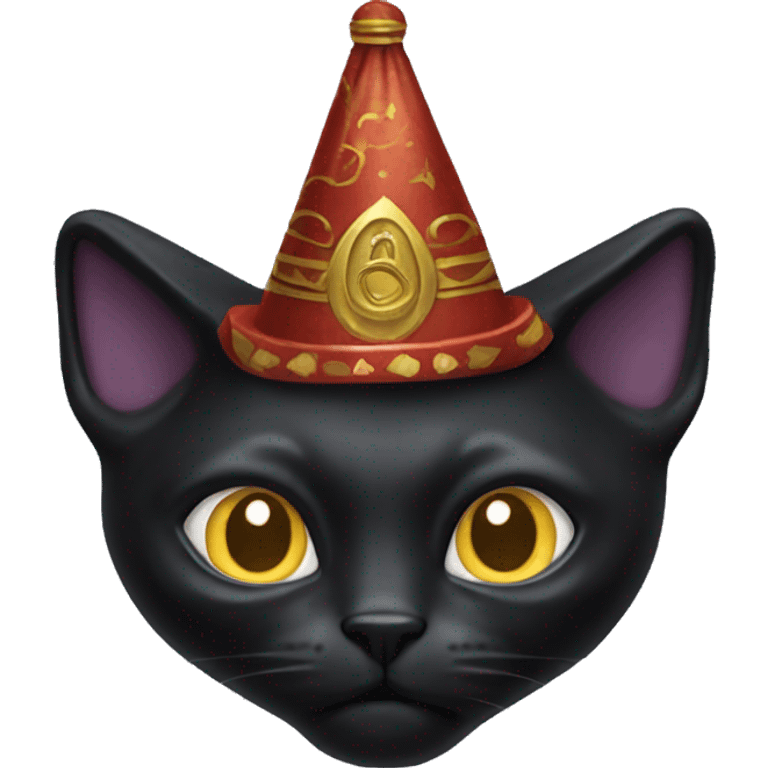 Black cat zoltar emoji