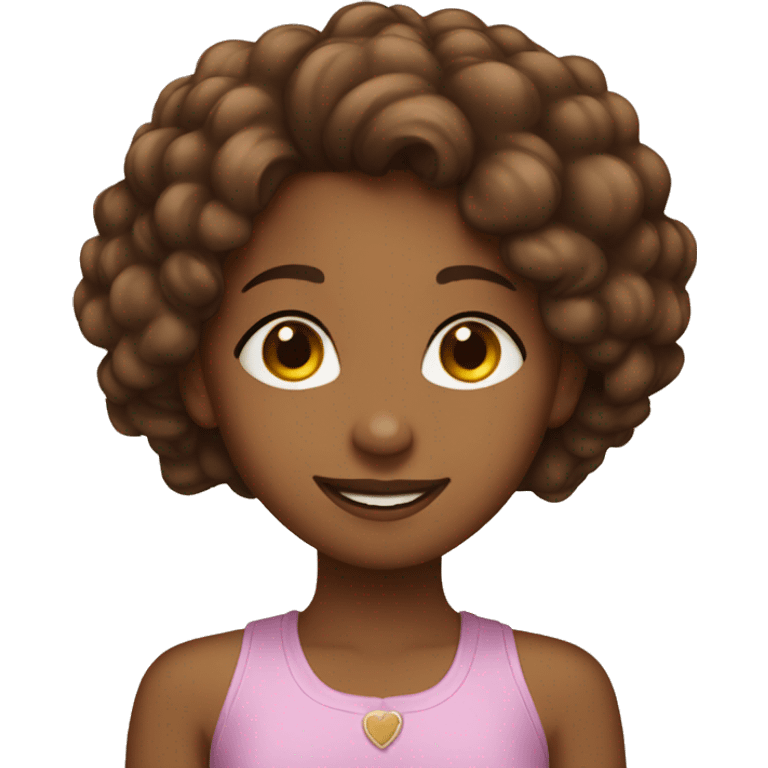 A brown girl saying thank you  emoji