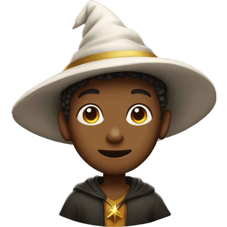 Boy with wizard hat emoji