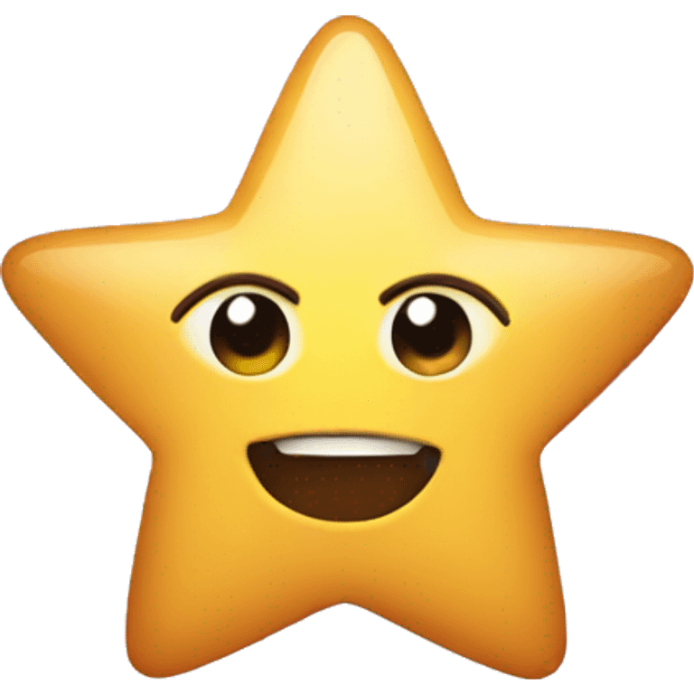 star with cute face emoji