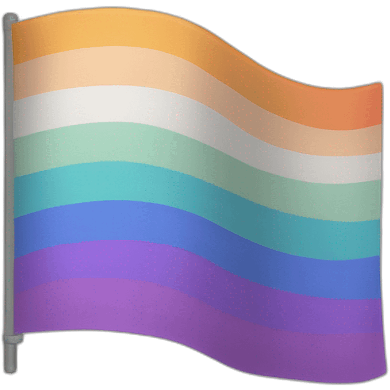 gay flag but in gray emoji