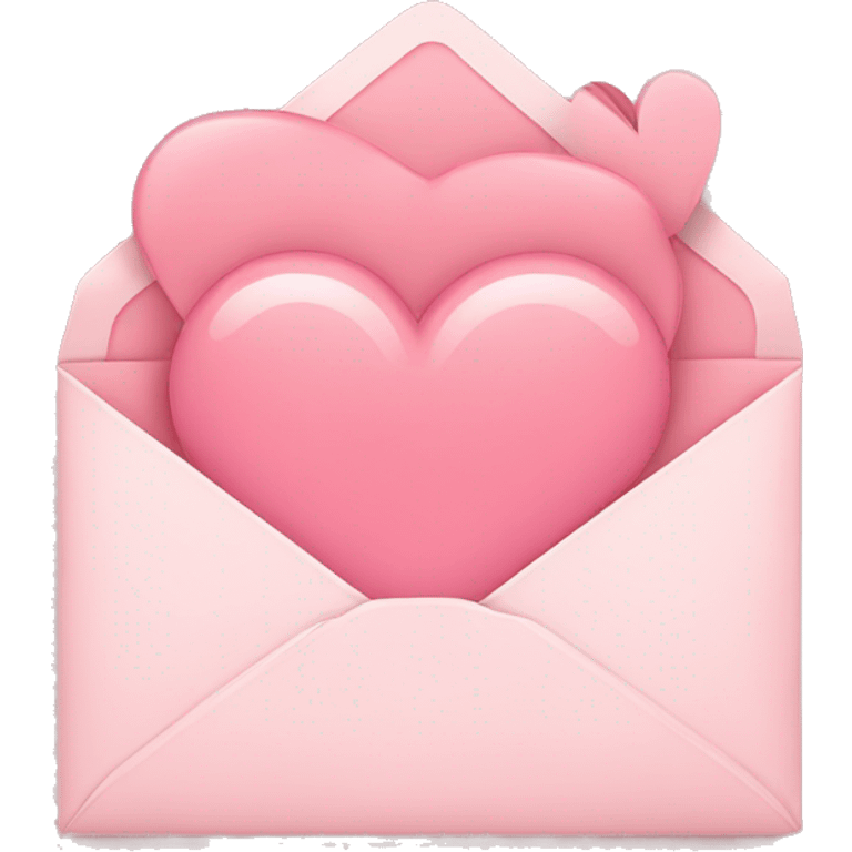 light pink and heart envelope emoji