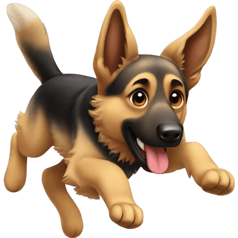 Flying German Shepard  emoji