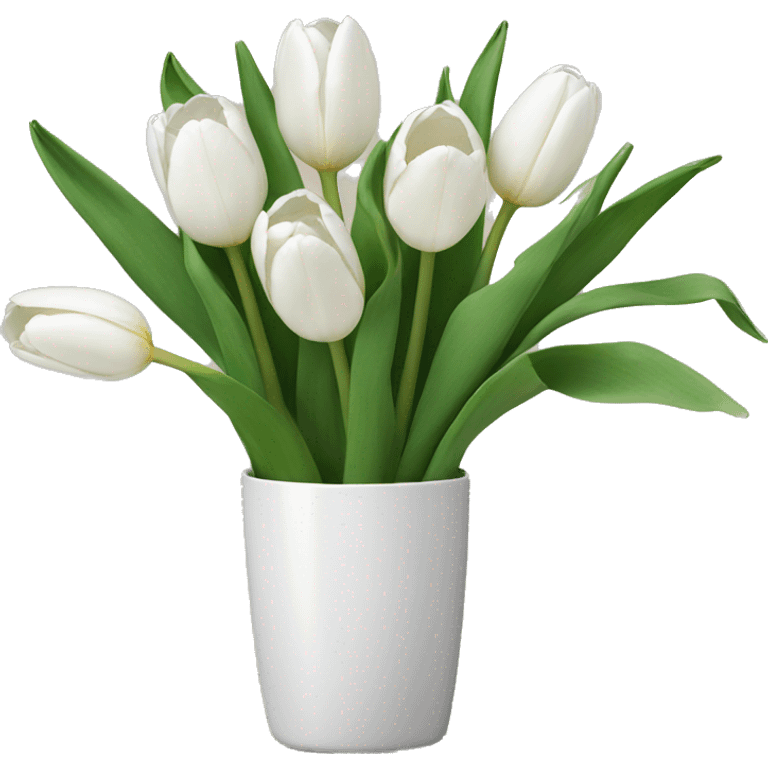 white tulips emoji