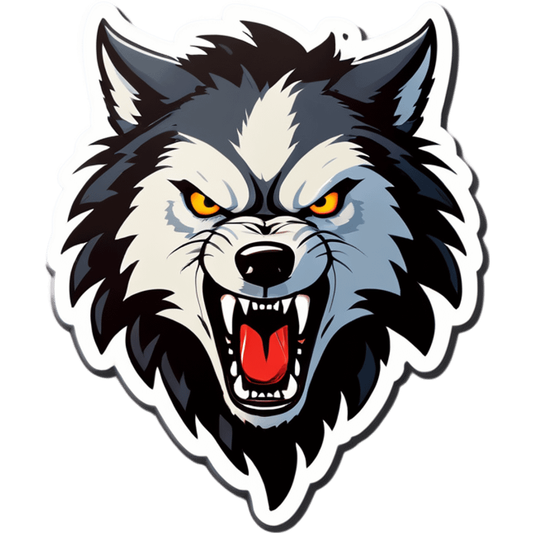 Angry wolf  emoji