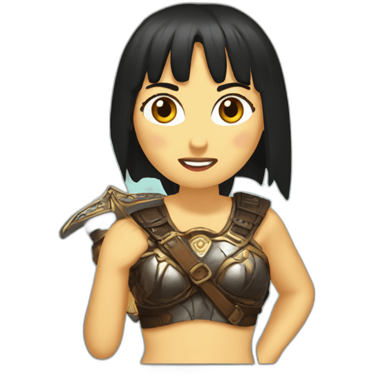 xena warrior princess eating the sun emoji