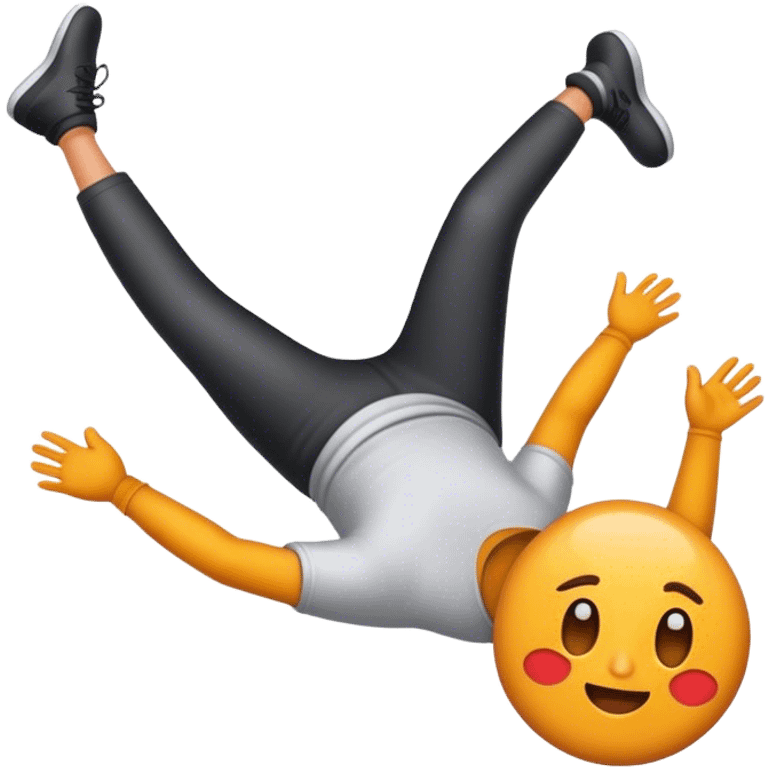 Create an emoji of someone slipping mid air emoji