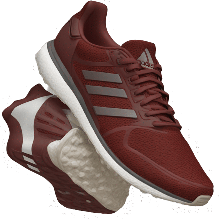 adidas dark red running shoes emoji