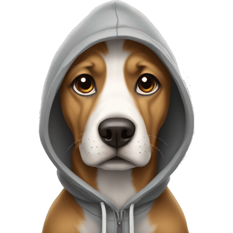  Dog wearing a hoddie emoji