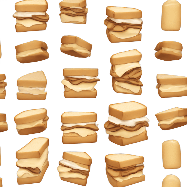 sandwich with peanut butter and white mayo emoji