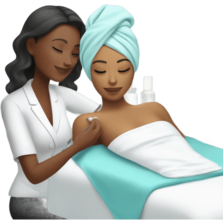 spa treatment at a cosmetologist emoji