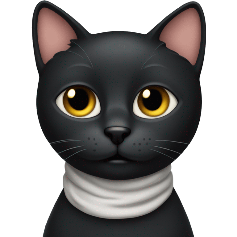 Thin black cat emoji