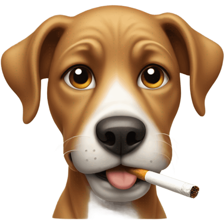 Dog smoking emoji