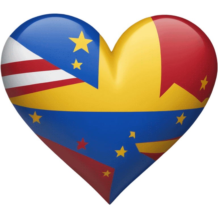 heart emoji with the venezuelan flag emoji