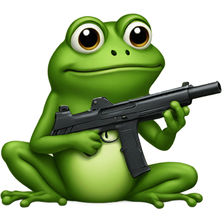 frog with a gun emoji