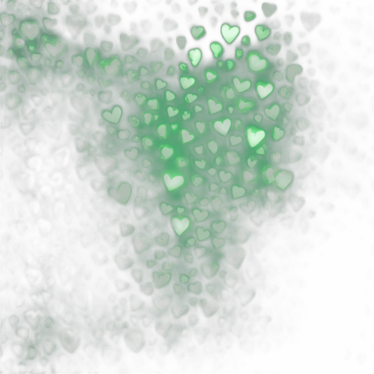 magic sparkling forest green heart emoji