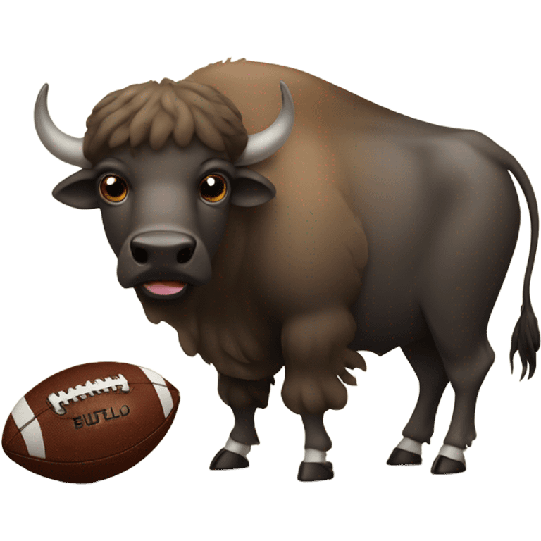 Buffalo with football emoji