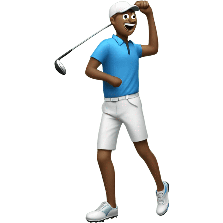 Golfer celebrating emoji