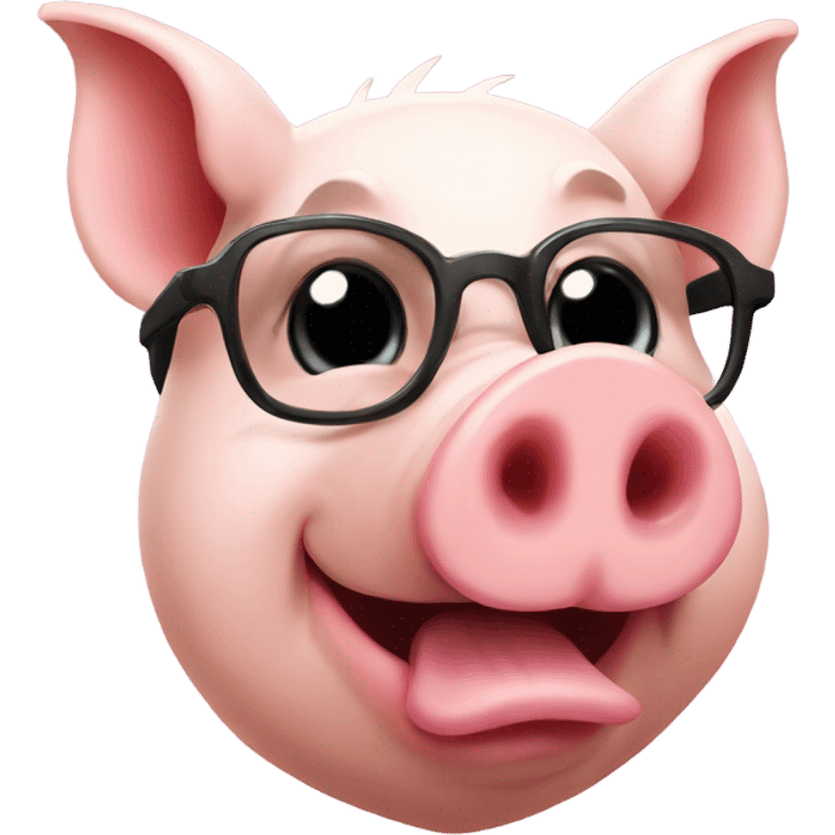 Cool pig emoji