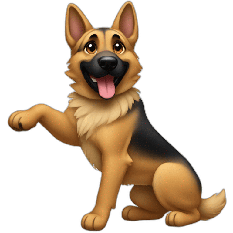 german shepperd dancing emoji