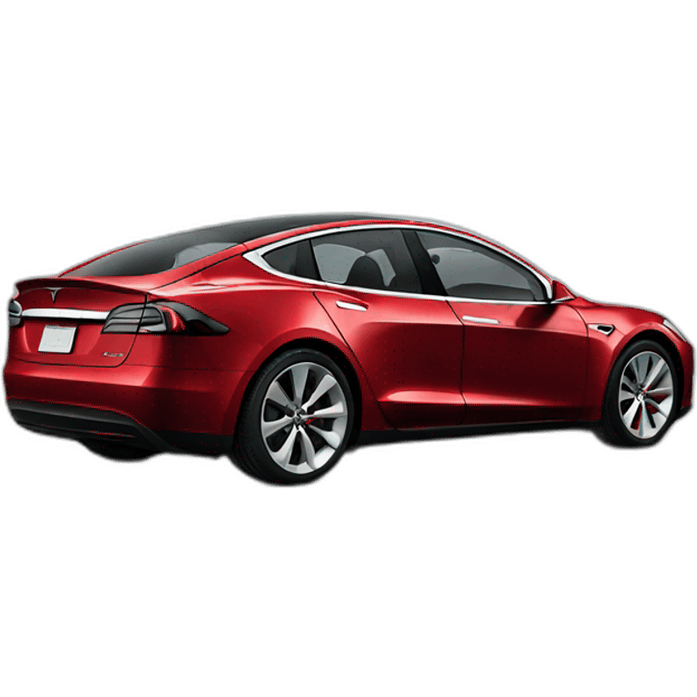 red tesla car emoji