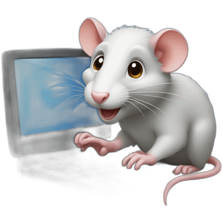 rat playing pc emoji