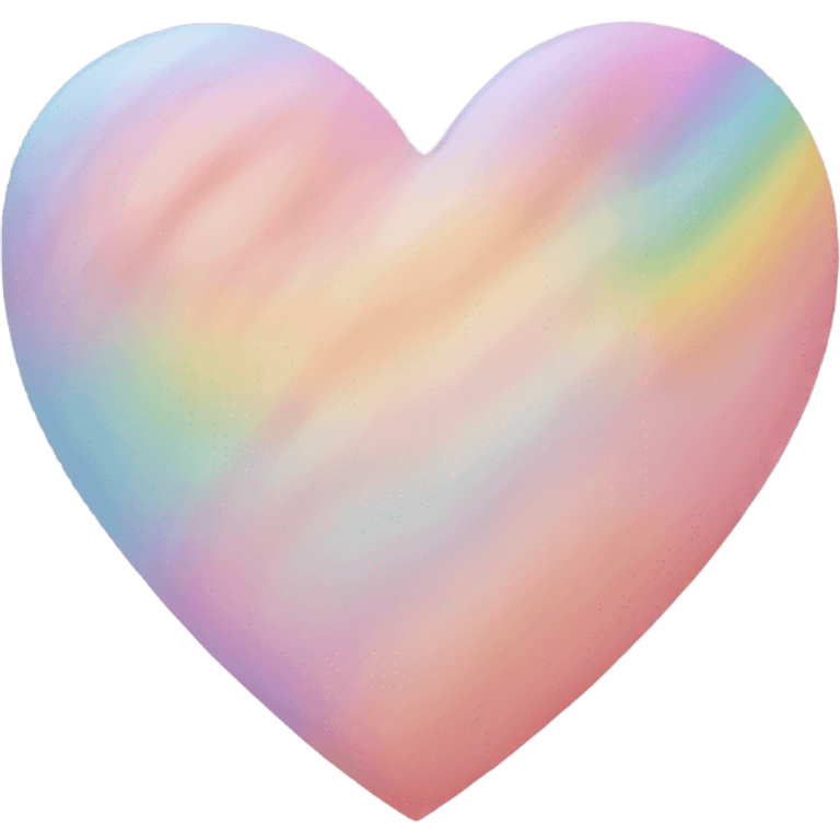   Heart￼ with pastel rainbow emoji