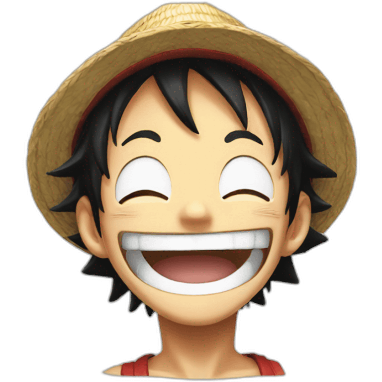 Luffy laughing emoji