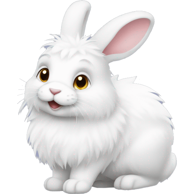 White fluffy rabbit emoji