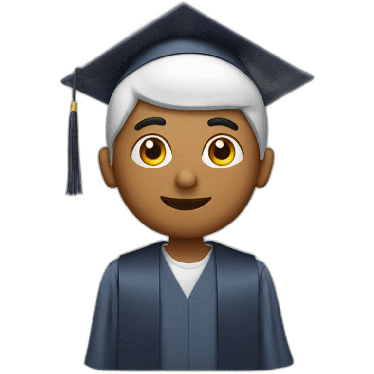 Arabic guy with graduation cap emoji