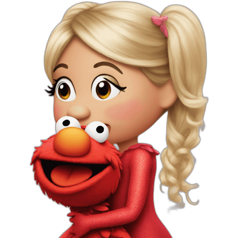 miss piggy kissing elmo emoji