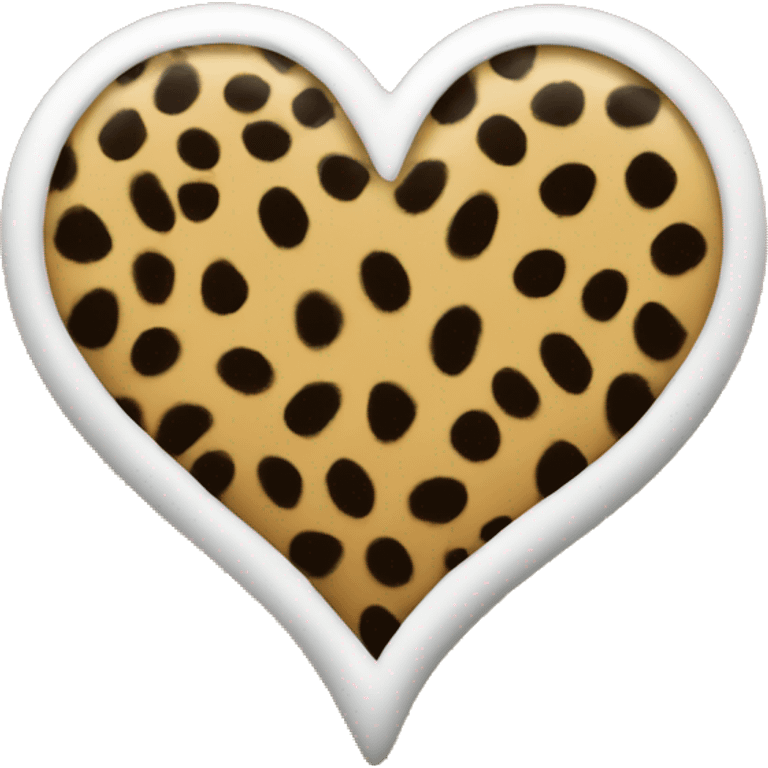 Cheetah print heart  emoji