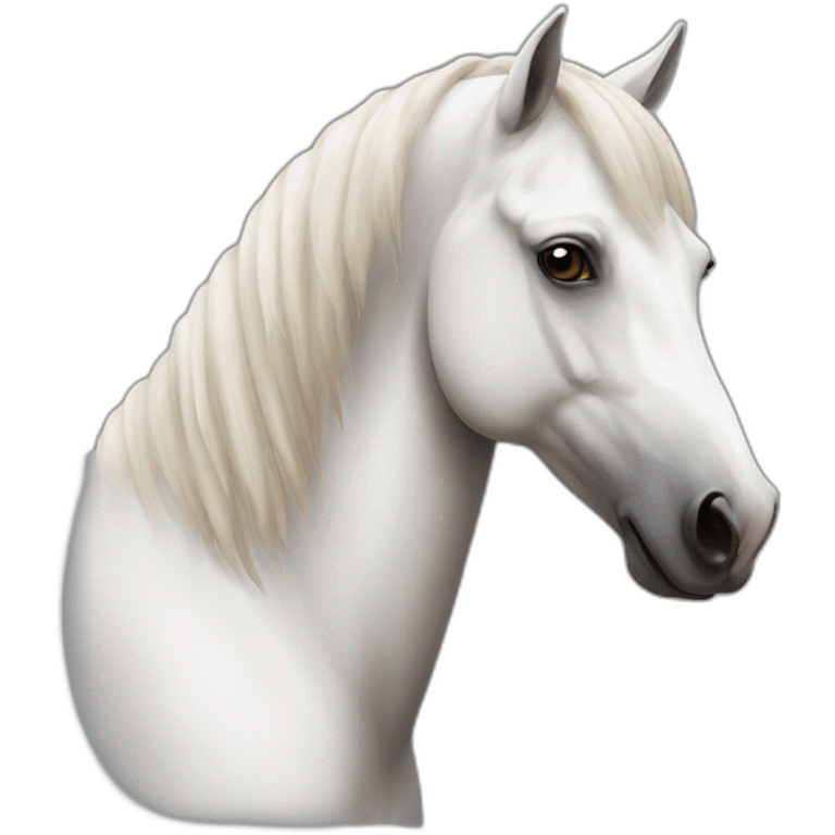 Marroun and white horse emoji