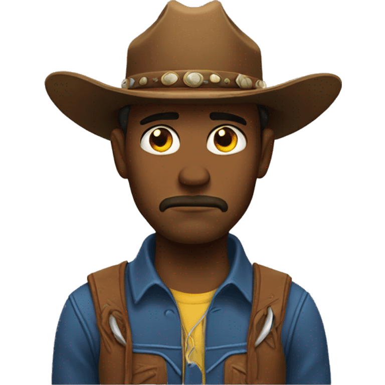 Sad cowboy emoji