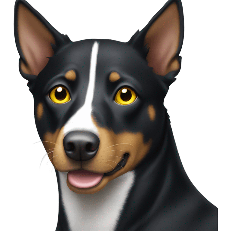 australian kelpie yellow eyes white chin emoji