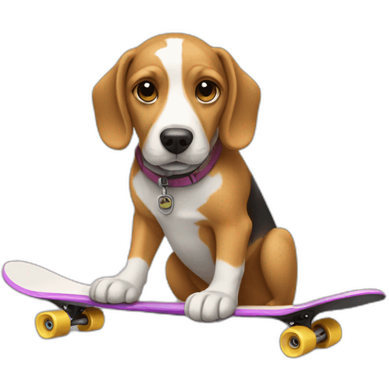 A skater dog emoji