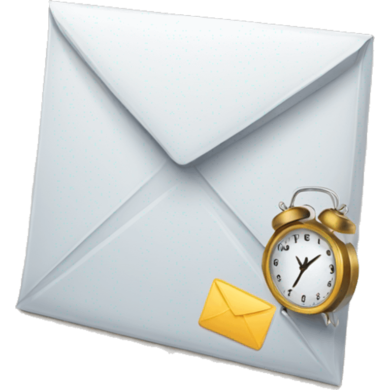 mail with clock in the corner emoji