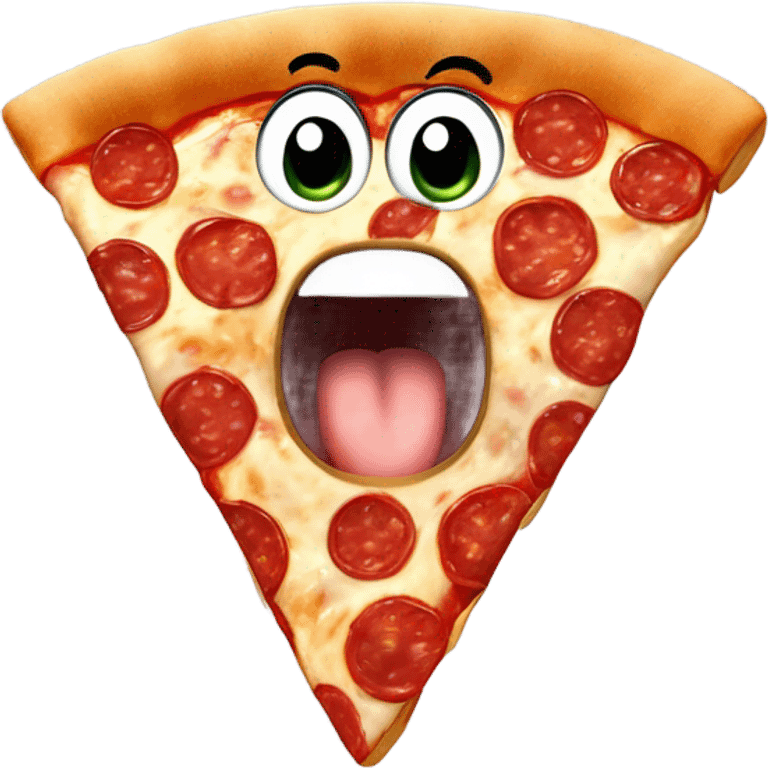 ￼ sentient pepperoni pizza going crazy emoji