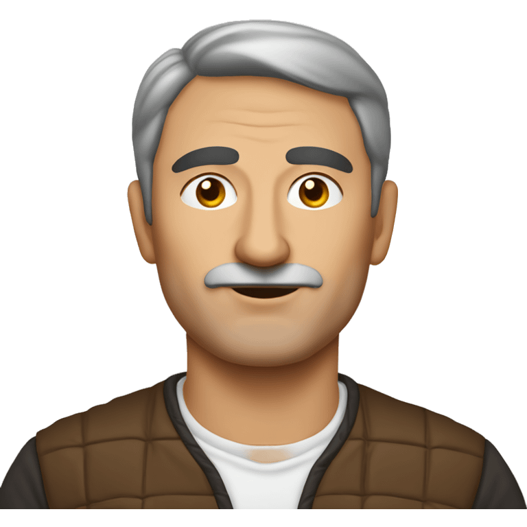 middle aged man with an unibrow drinking turkish tea emoji