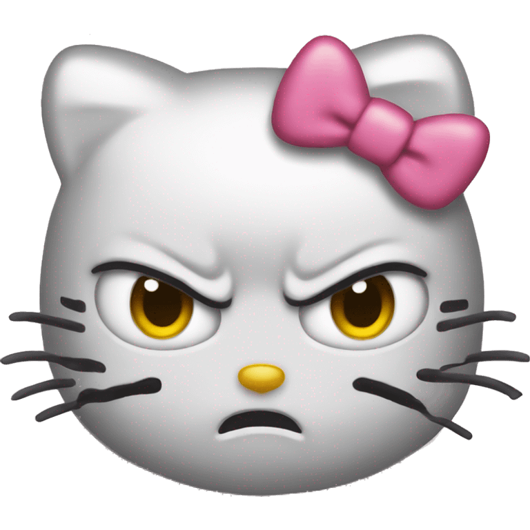 Angry hello kitty emoji