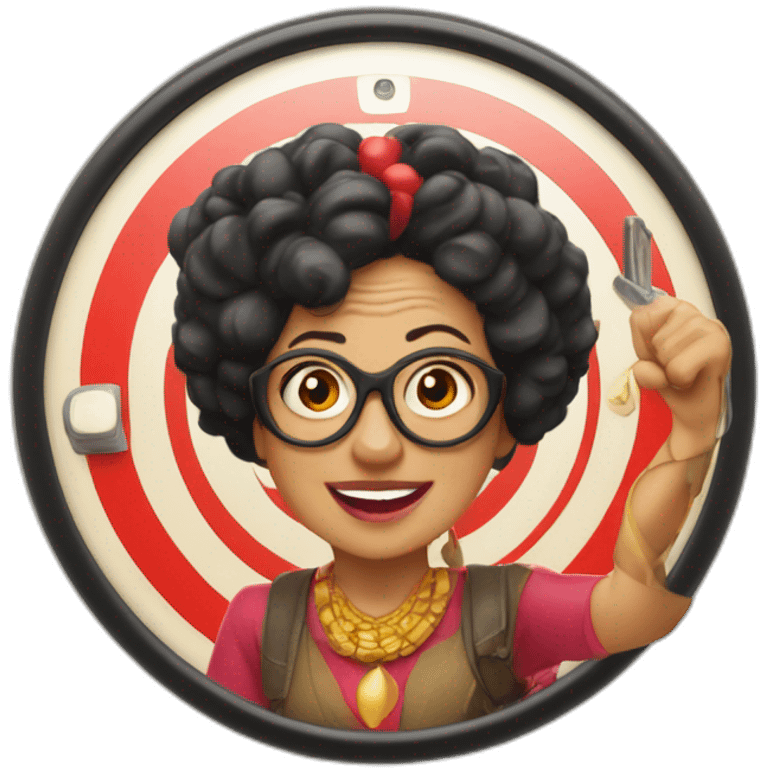 Megawati riding bullseye emoji