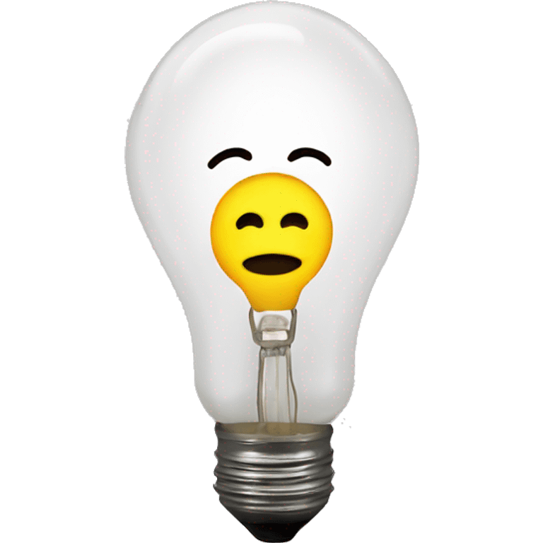 Light bulb with face on jt  emoji