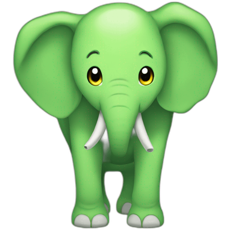 Yellow-green anime elephant emoji